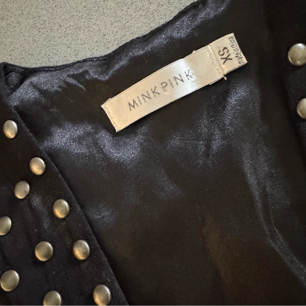 MINKPINK Black Studded Vest - Picture 3 of 8